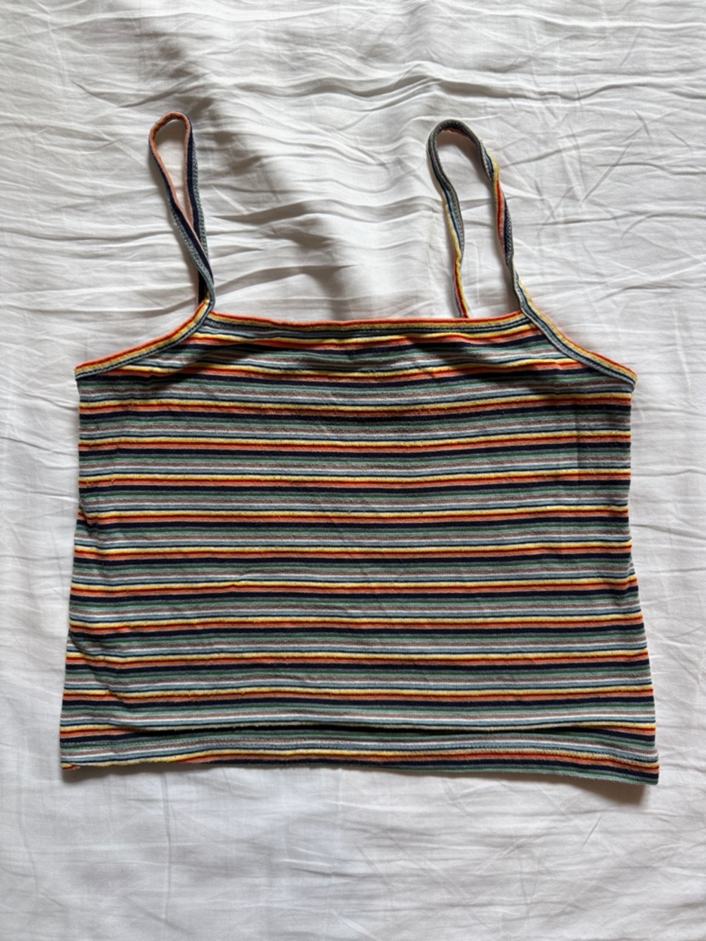 Brandy Melville Rainbow Striped Ribbed Cami Tank